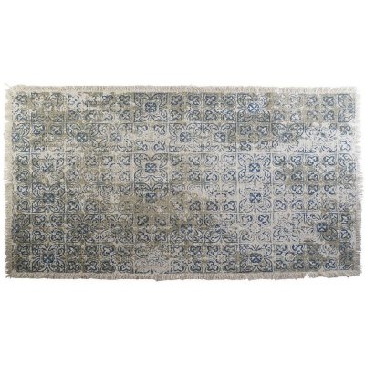 Carpet DKD Home Decor Blue Beige Cotton Tile (120 x 180 x 1 cm)