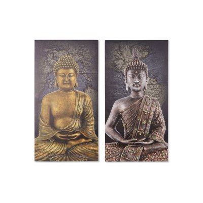 Painting DKD Home Decor Buddha Oriental (40 x 1,8 x 80 cm) (2 Units)
