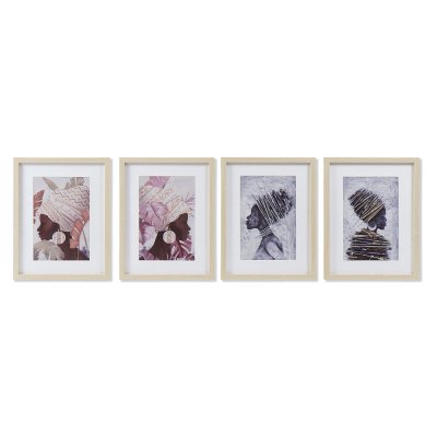 Painting DKD Home Decor S3018184 Colonial African Woman (35 x 2 x 45 cm) (4 Units)
