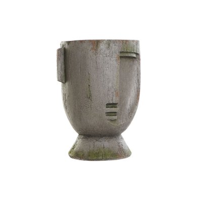 Planter DKD Home Decor Fibreglass Grey (26 x 23 x 34 cm)