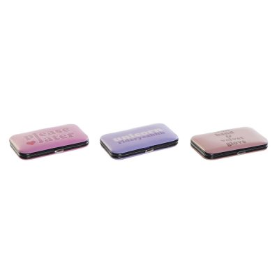 Manicure Set DKD Home Decor Beige Stainless steel Lilac Light Pink (3 pcs)