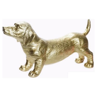 Decorative Figure DKD Home Decor 38 x 12,4 x 19,9 cm Golden Dog