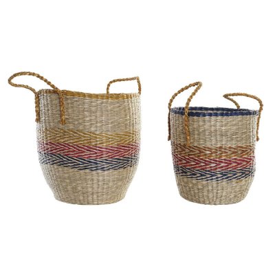 DKD Home Decor Basketballsett DKD Home Decor Oransje Grønn Sjøgress (35 x 22 x 46 cm) (2 pcs)
