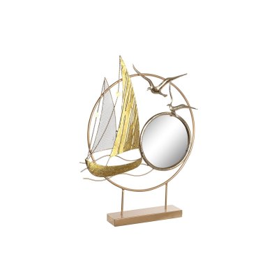 DKD Home Decor Dekorativ Figur DKD Home Decor Speil Gyllen Metall Middelhavet (53 x 9 x 67 cm)