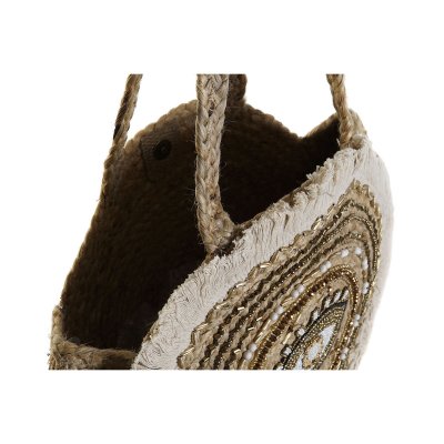Håndveske for Kvinner DKD Home Decor Svart Beige Naturell 36 x 12 x 36 cm (2 enheter)