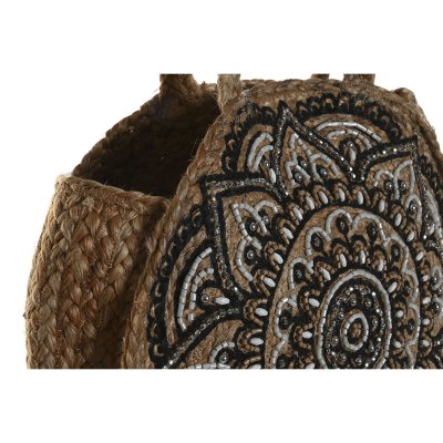 Håndveske for Kvinner DKD Home Decor Blå Svart Naturell 36 x 12 x 36 cm (2 enheter)