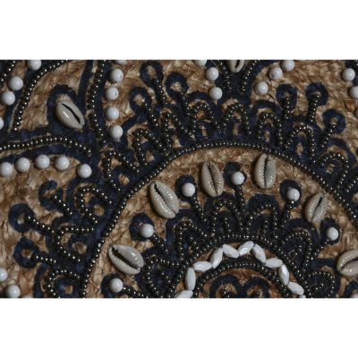 Håndveske for Kvinner DKD Home Decor Blå Svart Naturell 36 x 12 x 36 cm (2 enheter)