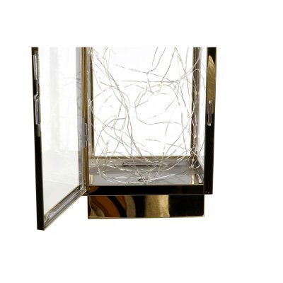 DKD Home Decor Lyhty Gyllen Rustfritt stål 15 x 14 36 cm