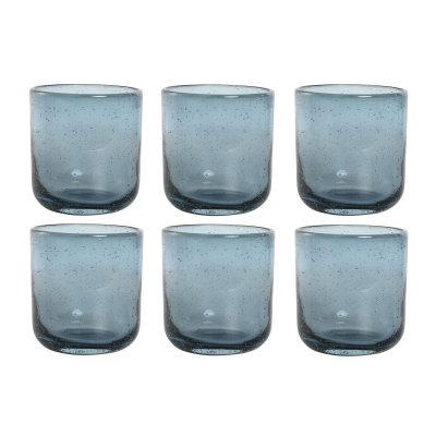 Home ESPRIT Sett med glass Blå Krystall 320 ml (6 enheter) Keramikk