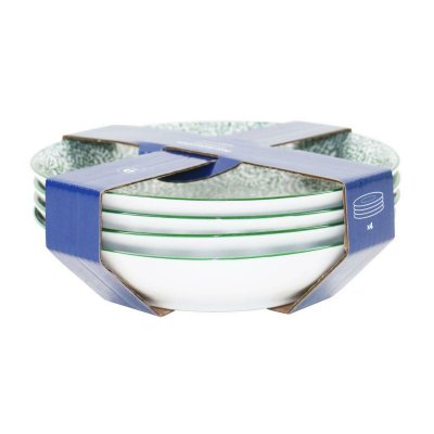 Home ESPRIT Platesett Brun beige Porselen 20 x 4 cm