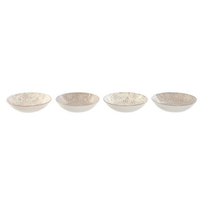 Home ESPRIT Platesett Brun beige Porselen 20 x 4 cm