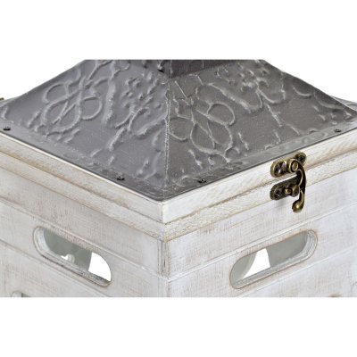 Home ESPRIT Lanterne sett Hvit Krystall Gran Etnisitet Araber 26 x 66 cm (2 Deler) Glass