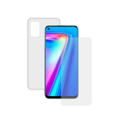 Tempered Glass Mobile Screen Protector + Mobile Case Realme 7 Pro Contact Transparent