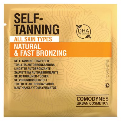 Self-bronzing towelettes Natural & Fast Bronzing Comodynes Tanning
