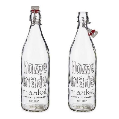 Bottle Homemade Metal Transparent Plastic Glass (1000 ml)
