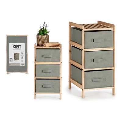 Chest of drawers Grey Wood TNT (Non Woven) (34 x 66 x 36 cm)