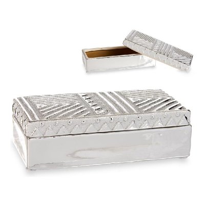 Jewelry box Ceramic Silver (10,2 x 6,3 x 20,5 cm)