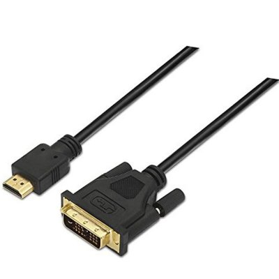 NANOCABLE HDMI til DVI-Kabel 10. 15. 0503 3 m Svart Gull Polyester