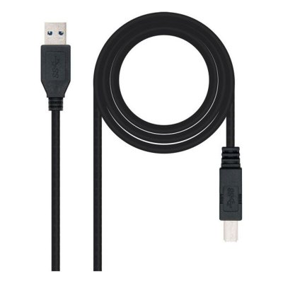 USB Cable NANOCABLE 10.01.0802-BK Black