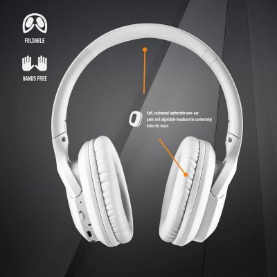 Bluetooth Hodetelefon med Mikrofon NGS ARTICA GREED Hvit Svart (Fikset A)