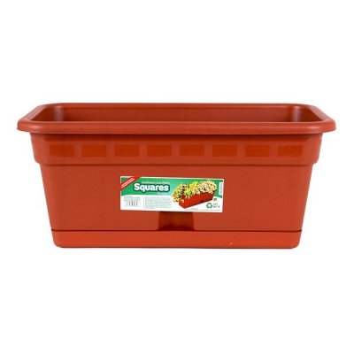 Planter with Dish Dem Brown