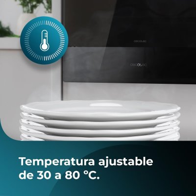 Cecotec tallerkenvarmer Hexa WD Glass Svart