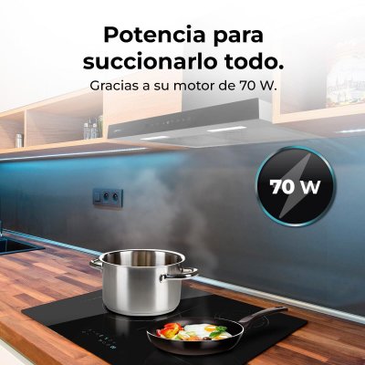 Cecotec Kjøkkenvifte 60 cm Bolero Flux TT 605500 Glass svart A++ kristall