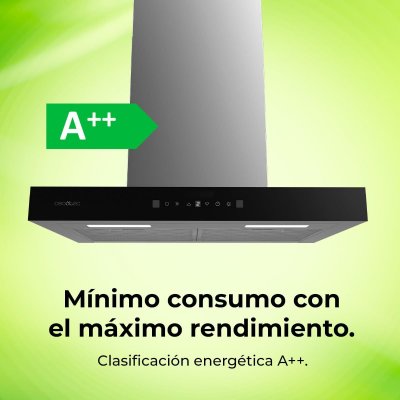 Cecotec Kjøkkenvifte 60 cm Bolero Flux TT 605500 Glass svart A++ kristall