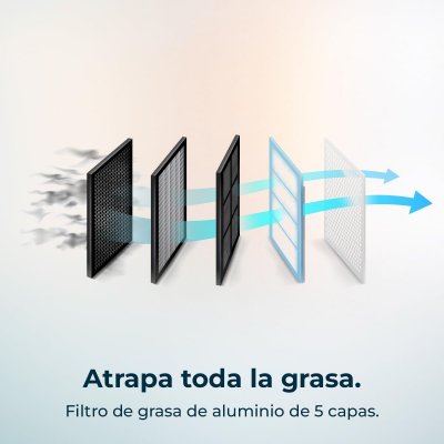 Cecotec Kjøkkenvifte Bolero Flux TT 608000 Slim Glass 60 cm Hvit A++ Rustfritt stål