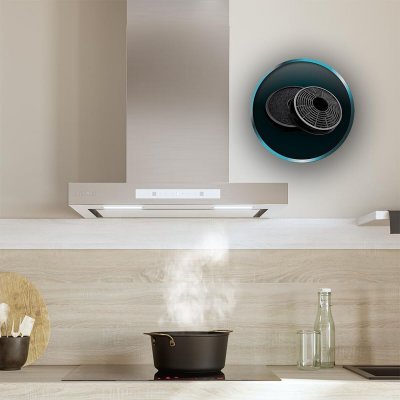 Cecotec Kjøkkenvifte Bolero Flux TT 608000 Slim Glass 60 cm Hvit A++ Rustfritt stål