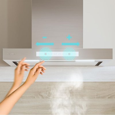 Cecotec Kjøkkenvifte Bolero Flux TT 608000 Slim Glass 60 cm Hvit A++ Rustfritt stål