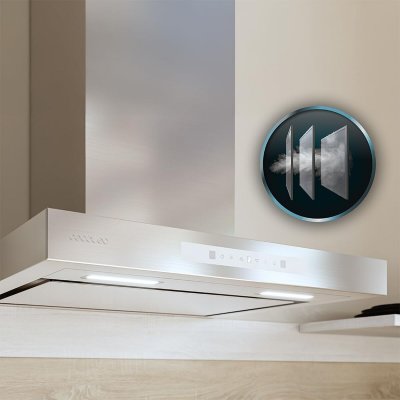 Cecotec Kjøkkenvifte Bolero Flux TT 608000 Slim Glass 60 cm Hvit A++ Rustfritt stål