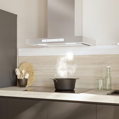 Cecotec Kjøkkenvifte Bolero Flux TT 608000 Slim Glass 60 cm Hvit A++ Rustfritt stål