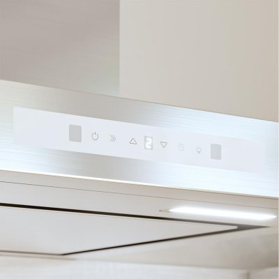 Cecotec Kjøkkenvifte Bolero Flux TT 608000 Slim Glass 60 cm Hvit A++ Rustfritt stål