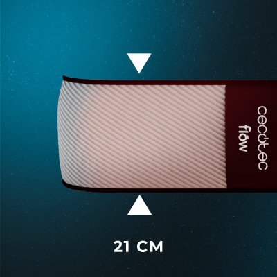 Cecotec Viscoelastisk Madrass Flow PureVital 1900 105x200 cm medium-fast ergonomisk Hvit