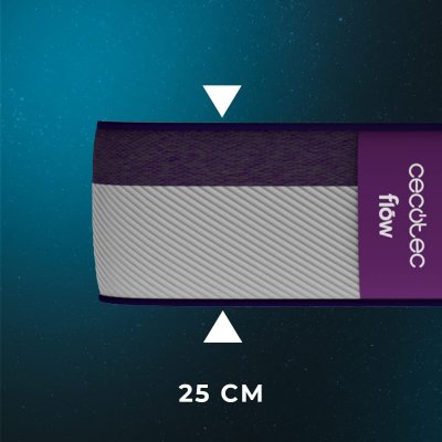 Cecotec Flow PureVital 3900 viskoelastisk madrass 135x190 cm høy fasthet 25 Hvit