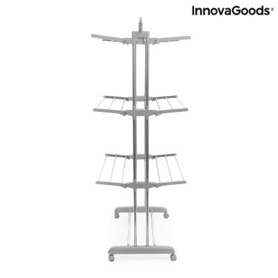 InnovaGoods Sammenleggbart, vertikalt tørkestativ med hjul Folver InnovaGoods 24 Stenger