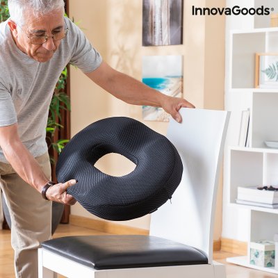 InnovaGoods Gele og Bambus Kull Pute med Avtagbart Dekken Charnut InnovaGoods