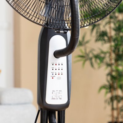 InnovaGoods Sokkelvifte med forstøver og fjernkontroll InnovaGoods Mistinn Svart 90 W 2,8 L