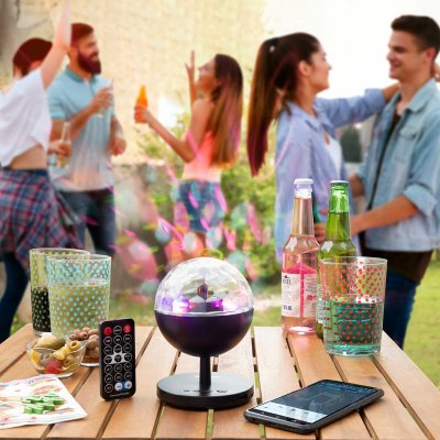 InnovaGoods Oppladbar LED-projektor med høyttaler Istarlyt Svart