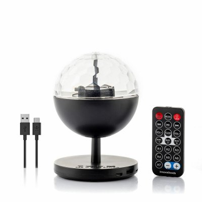 InnovaGoods Oppladbar LED-projektor med høyttaler Istarlyt Svart