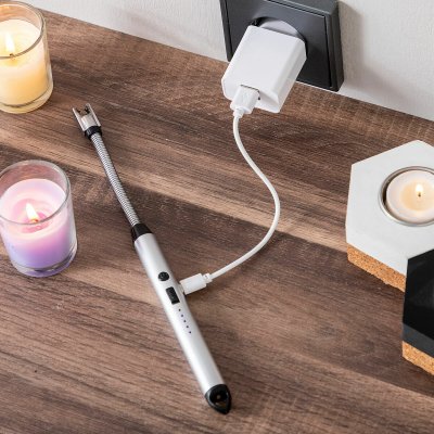 InnovaGoods Bøyelig oppladbar elektrisk lighter Eflecther Svart Aluminium