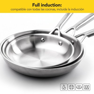 Castey Panne E-S18 Grå Rustfritt stål Ø 18 cm