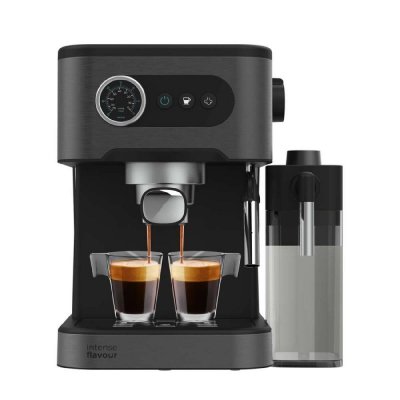 Cecotec Power Espresso 20 Pro espressomaskin bar 1, 5L damp stål Svart Rustfritt