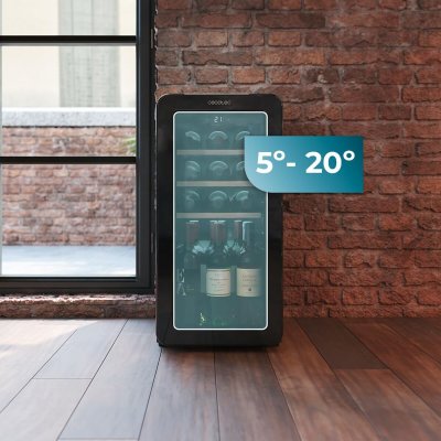 Cecotec Vinoteca 18 flasker Bolero GrandSommelier Origin Rød Glass