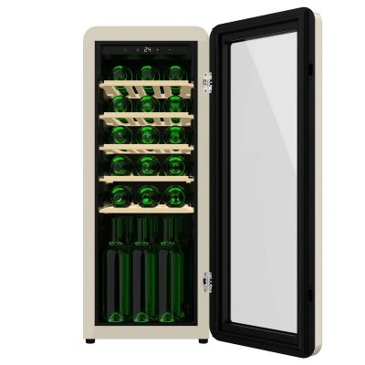 Cecotec Vinotéka 24 flasker Bolero GrandSommelier Origin Hit beige LED NoFrost display Glass