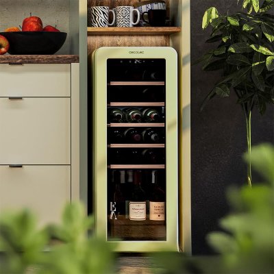 Cecotec Vinotéka 24 flasker Bolero GrandSommelier Origin Hit beige LED NoFrost display Glass