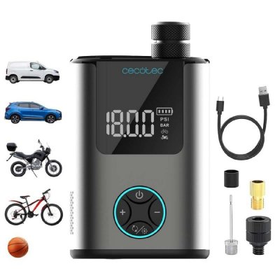 Cecotec Mini Air Max kompressor 120W 150 PSI bærbar 600mAh kompakt Svart