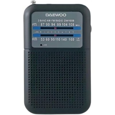 Daewoo Transistorradio DW1008GR Svart Retro