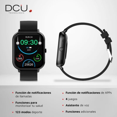 DCU Tecnologic Smartklokke DCU CURVED GLASS PRO 1,83" Svart